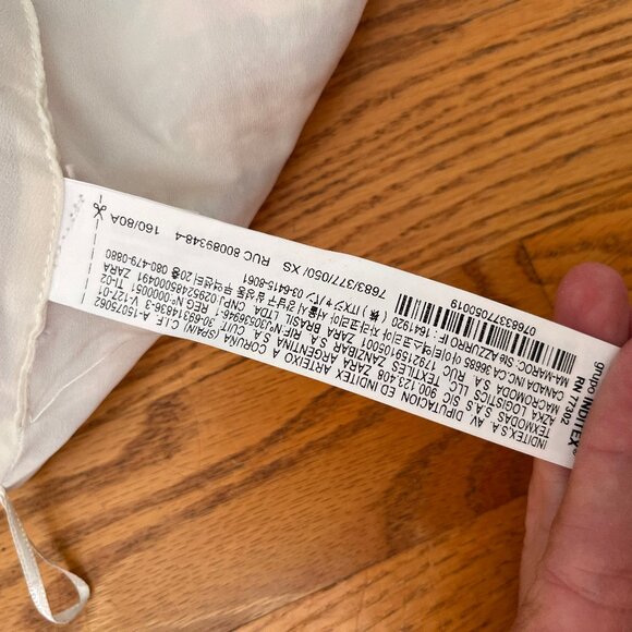 Zara Tweed Corset Crop Top Purple/Pink/White plaid pattern l Zip side and lined - Picture 10 of 10